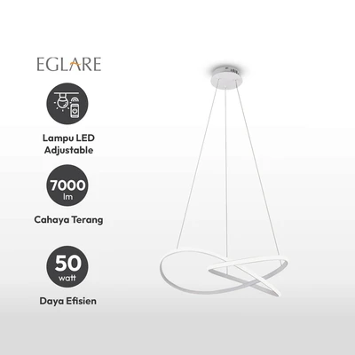 Gambar Eglare Bono Lampu Gantung Hias LED 3CCT - Putih