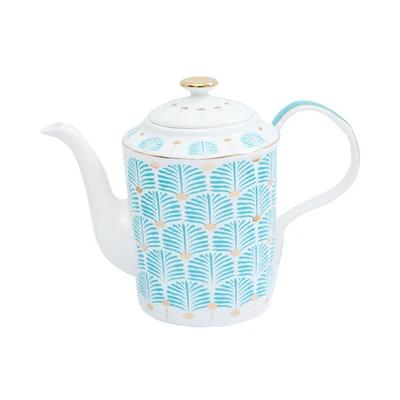 Gambar Appetite Kaiya Teko & Cangkir Teh Keramik Dengan Saucer Set 9 Pcs - Biru