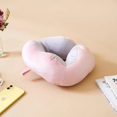 Gambar Ataru Bantal Leher - Pink/abu-abu