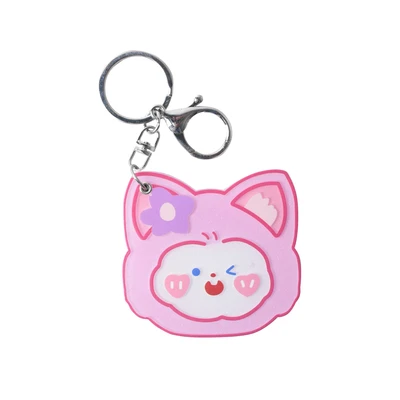 Gambar Ataru Gantungan Kunci Dengan Cermin Cat - Pink