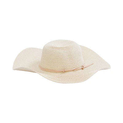 Gambar Ataru Topi Jerami Wide Brim - Krem Beige