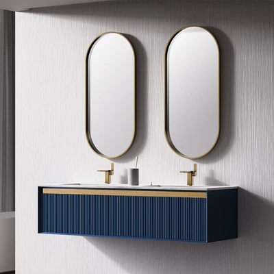 Gambar Home Galleria Oscar II Set Kabinet Kamar Mandi - Biru Ocean
