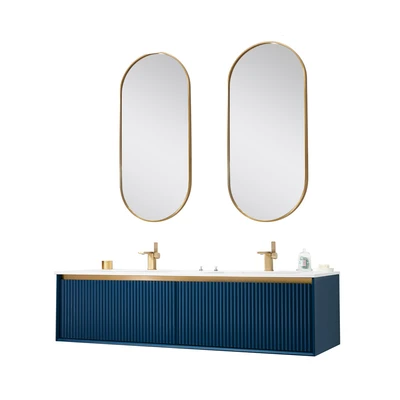Gambar Home Galleria Oscar II Set Kabinet Kamar Mandi - Biru Ocean