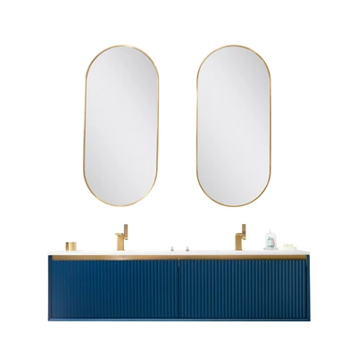 Gambar Home Galleria Oscar II Set Kabinet Kamar Mandi - Biru Ocean