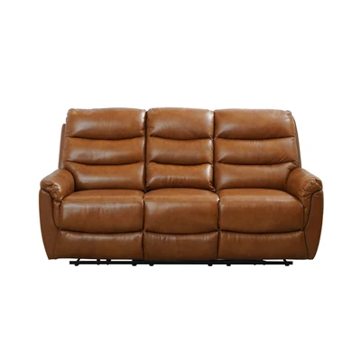 Gambar Ferrara Brownsville Sofa Recliner Kulit 3 Seater - Cokelat