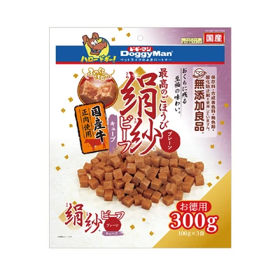 Gambar DoggyMan Camilan Anjing All Life Stages All Breeds Silky Beef Cube 300 gr