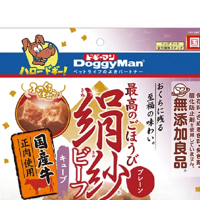 Gambar DoggyMan Camilan Anjing All Life Stages All Breeds Silky Beef Cube 300 gr
