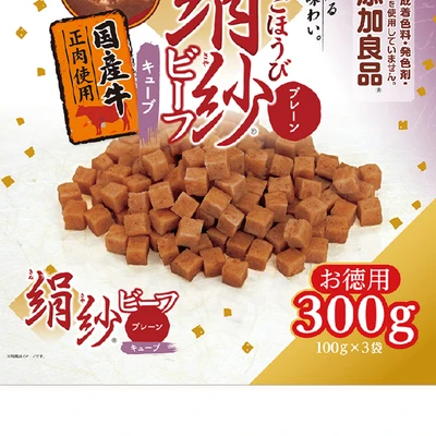 Gambar DoggyMan Camilan Anjing All Life Stages All Breeds Silky Beef Cube 300 gr