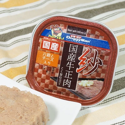 Gambar DoggyMan Makanan Anjing Basah All Life Stages Beef Millet & Cheese 100 gr