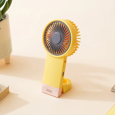 Gambar Ataru Kipas Angin Portabel Rechargeable - Kuning