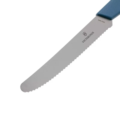 Gambar Victorinox Swiss Modern Pisau Paring Gerigi 11 cm - Biru