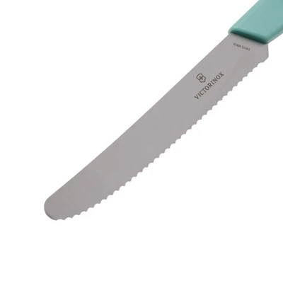 Gambar Victorinox Swiss Modern Pisau Paring Gerigi 11 cm - Hijau Mint