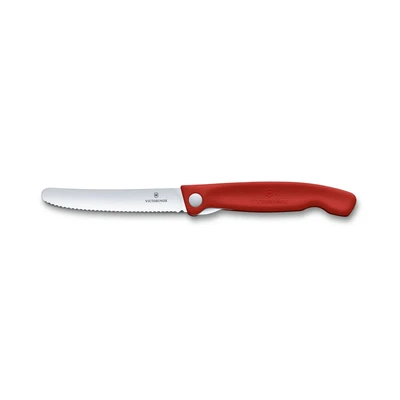 Gambar Victorinox Swiss Classic Pisau Paring Gerigi Lipat 11 cm - Merah