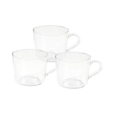 Gambar Appetite Ginnan Gelas Kaca 420 ml Set 3 Pcs Transparan