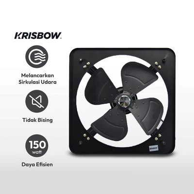 Gambar Krisbow 16 Inci Exhaust Fan Dinding Metal - Hitam