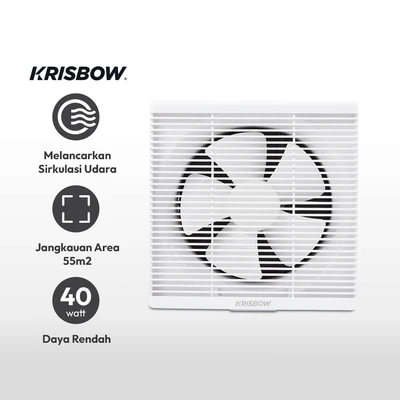 Gambar Krisbow 12 Inci Exhaust Fan 1 Arah - Putih