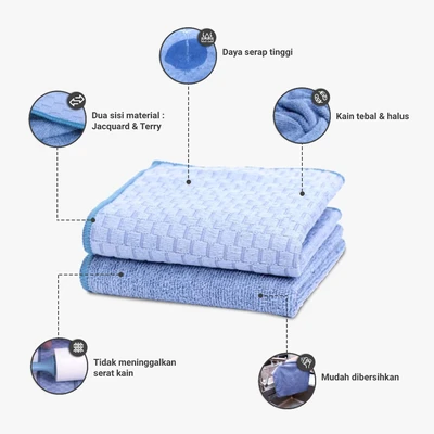 Gambar Informa 30x30 cm Set 6 Pcs Jqueen Kain Lap Dapur