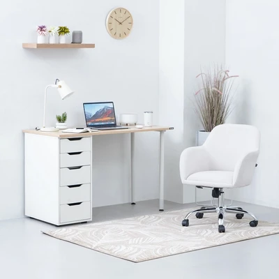 Gambar Informa Ivann Meja Kantor - Cokelat Oak/Putih