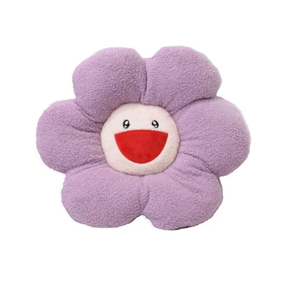 Gambar Ataru Bantal Sofa Dacron Flat Flower 40x40 cm - Ungu