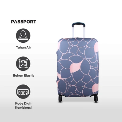 Gambar Passport Ukuran S Sarung Koper Petal - Rose Gold