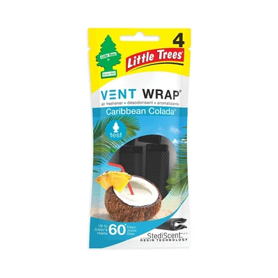 Gambar Little Trees Set 4 Pcs Caribbean Colada Pengharum Mobil Vent Wrap