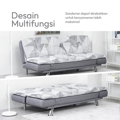 Gambar Informa Neo Snowville Sofa Bed Fabric - Abu-Abu