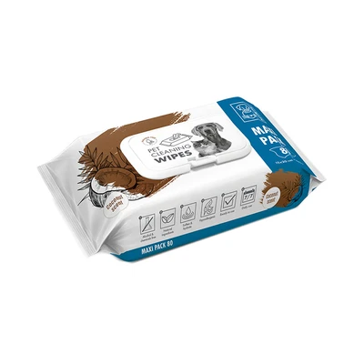 Gambar M-Pets Tisu Basah Anjing & Kucing Maxi Pack Coconut 20x15 cm
