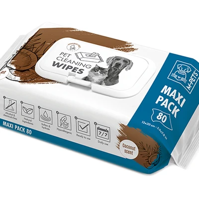 Gambar M-Pets Tisu Basah Anjing & Kucing Maxi Pack Coconut 20x15 cm