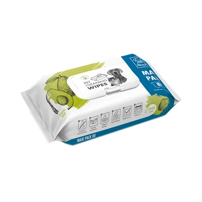 Gambar M-Pets Tisu Basah Anjing & Kucing Maxi Pack Avocado 20x15 cm