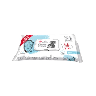 Gambar M-Pets Tisu Basah Anjing & Kucing Hewan Antibacterial Ukuran XL 28x18 cm