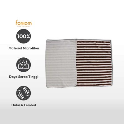 Gambar Forhom 70x140 cm Handuk Mandi Microfiber - Cokelat
