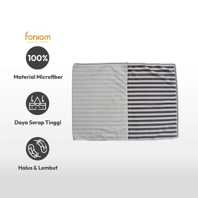 Gambar Forhom 70x140 cm Handuk Mandi Microfiber S - Abu-Abu
