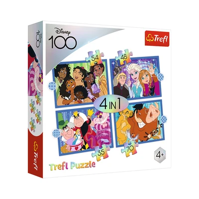 Gambar Trefl Puzzle 4 In 1 Disney World 34618