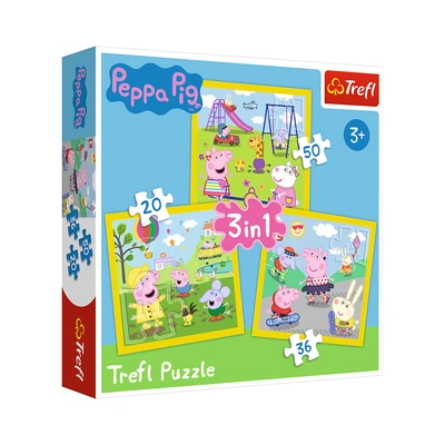 Gambar Trefl Puzzle 3 In 1 Peppa Pig Happy 34849