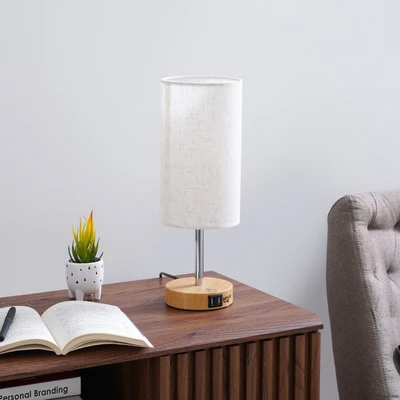 Gambar Informa Felton Lampu Meja E27 - Kayu/Krem