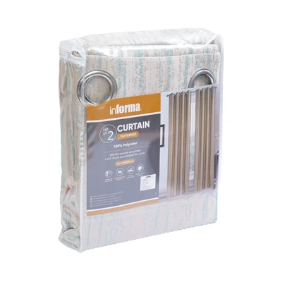 Gambar Informa Gorden Jaquard Yarn Dyed 140x250 cm Set 2 pcs - Biru Aqua