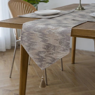 Gambar Informa Table Runner Polyester Jacquard 33x180 cm - Cokelat