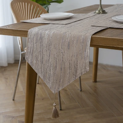 Gambar Informa Table Runner Polyester Jacquard 33x180 cm - Cokelat Taupe
