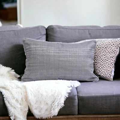 Gambar Informa Modern Sarung Bantal Sofa Polyester V1 30x50 cm - Silver