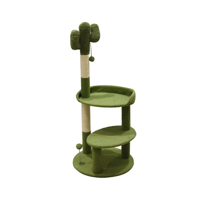 Gambar Paws N Tail 49x49x111 cm Pohon Bermain Kucing Cactus - Hijau