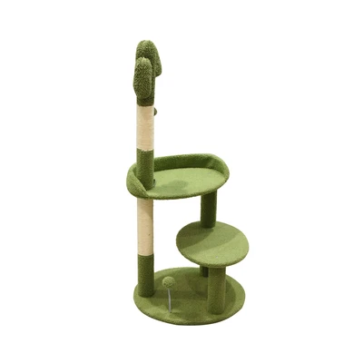 Gambar Paws N Tail 49x49x111 cm Pohon Bermain Kucing Cactus - Hijau