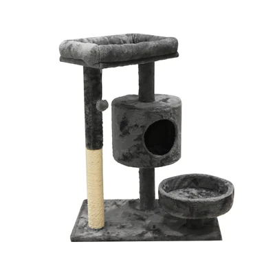 Gambar Paws N Tail 60x40x77 cm Pohon Bermain Kuncing Medium - Abu-Abu