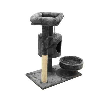 Gambar Paws N Tail 60x40x77 cm Pohon Bermain Kuncing Medium - Abu-Abu