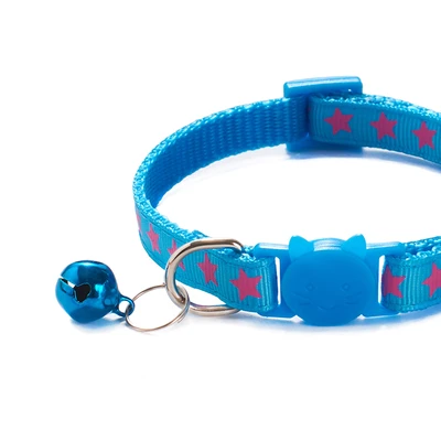 Gambar Paws N Tail Kalung Kucing Star Print - Biru