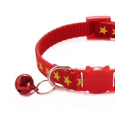 Gambar Paws N Tail Kalung Kucing Star Print - Merah