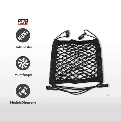 Gambar Otto Klasse Tas Organizer Mobil 2 Layer Net - Hitam