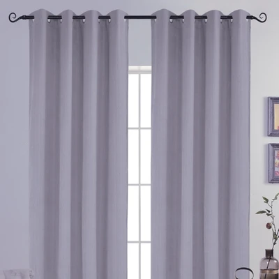 Gambar Informa Gorden 140x250 cm Jacquard Chev Set 2 pcs - Abu-Abu