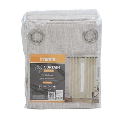 Gambar Informa Gorden Textured 140x250 cm Set 2 pcs - Krem