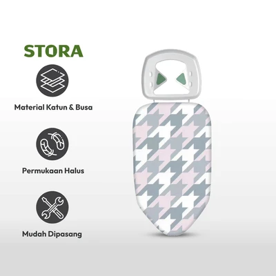 Gambar Stora Sarung Meja Setrika Houndstooth 63.5x35.5 cm