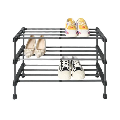 Gambar Stora 93x29x47 cm Rak Sepatu 3 Tingkat Extendable